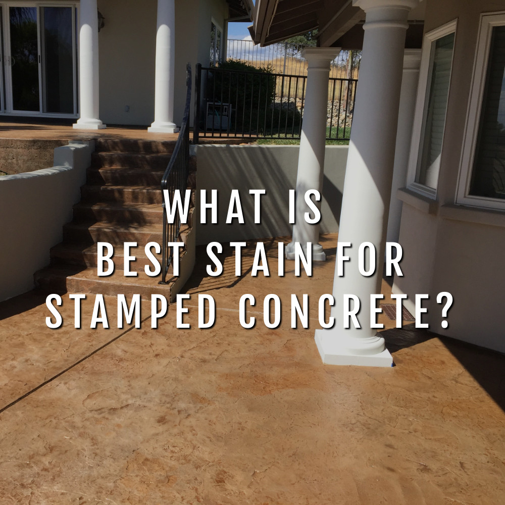 What is the best stain for stamped concrete